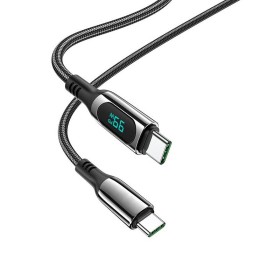 Cabo de Dados e Carregamento USB-C / Lightning de 20W, Hoco S51 - Preto Cabo de Dados e Carregamento USB-C / Lightning de 20W, Hoco S51 - Preto