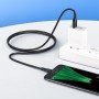 Cabo de Dados e Carregamento em Silicone USB-A / Micro USB, Hoco X61 - Preto