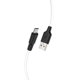 Cabo de Carregamento em Silicone USB-A / Micro USB, Hoco X21 - Preto / Branco Cabo de Carregamento em Silicone USB-A / Micro USB, Hoco X21 - Preto / Branco