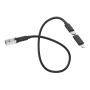 Estojo com Cabo de Carregamento Tipo-C, com Pontas USB, Micro USB, Tipo-C e Lightning, Hoco U86 - Preto