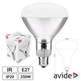 Lâmpada E27 250W Infravermelhos Topo Branco Avide