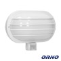 Aplique Oval C/ Sensor Movimentos Pir E27 Ip44 Branco Orno