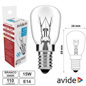 Lâmpada E14 15W 230V Frigorífico Avide