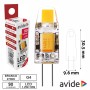 Lâmpada Led G4 1.2W 12V 2700K 90Lm Avide
