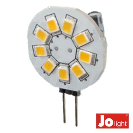 Lâmpada G4 1.2W 12V 9 Leds Branco Quente Jolight