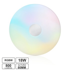 Painel Led Redondo Aplique 18W 340Mm 1300Lm Rgbw