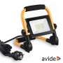 Foco Led 10W 230V 4000K 800Lm Preto Ip65 C/ Suporte Avide