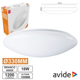 Painel Led Redondo Aplique 18W 330Mm 4000K 1600Lm Avide