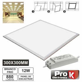 Painel Leds Quadrado 12W 300Mm Branco Frio 880Lm Prok