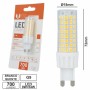 Lâmpada G9 8W54W 230V Branco Quente 700Lm