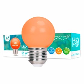 Conjunto 5 Lâmpadas E27 2W10W 230V Led Laranja Conjunto 5 Lâmpadas E27 2W10W 230V Led Laranja