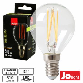 Lâmpada E14 4W 230V Filamentos Globo 2700K 510Lm Lâmpada E14 4W 230V Filamentos Globo 2700K 510Lm