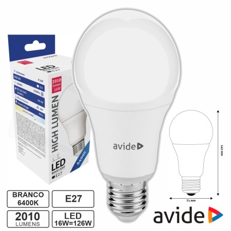 Lâmpada Led E27 Globo A70 16W 230V 6400K 2010Lm Avide