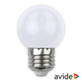 Lâmpada E27 1W Led Globo G45 Branco 30Lm Avide