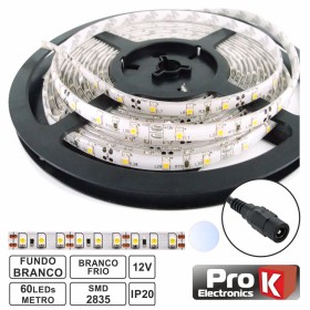 Fita 300 Leds 2835 Branco Frio 12V 5M Prok Fita 300 Leds 2835 Branco Frio 12V 5M Prok