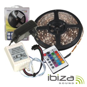 Fita 150 Leds Rgb 12V 5M Ip44 Comando/Alimentador Ibiza Fita 150 Leds Rgb 12V 5M Ip44 Comando/Alimentador Ibiza