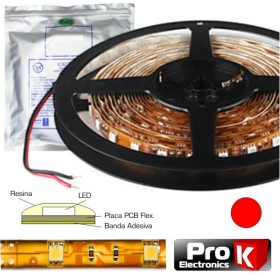 Fita 150 Leds 5050 Impermeável Vermelho 12V 5M Prok Fita 150 Leds 5050 Impermeável Vermelho 12V 5M Prok