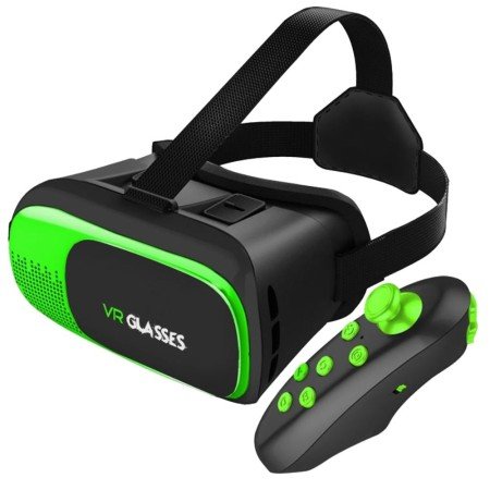Óculos De Realidade Virtual 3D C/ Comando P/ Smartphone