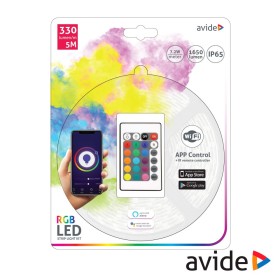 Fita 150 Leds 5050 Rgb 12V 5M Ip65 Wifi + Ir Avide