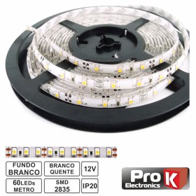 Fita 300 Leds 2835 Branco Quente 12V 5M Prok Fita 300 Leds 2835 Branco Quente 12V 5M Prok