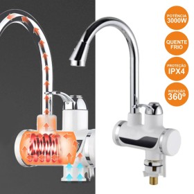 Torneira Elétrica De Bancada 230V 3000W Ipx4 Torneira Elétrica De Bancada 230V 3000W Ipx4