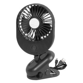 Ventoinha De Secretária Usb 5V C/ Mola Preto Ventoinha De Secretária Usb 5V C/ Mola Preto