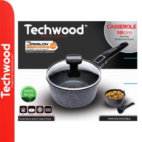 Caçarola Ø18Cm Inox C/ Tampa Vidro Ménage Techwood Caçarola Ø18Cm Inox C/ Tampa Vidro Ménage Techwood