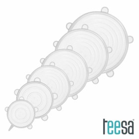 Conjunto 6 Tampas De Silicone Teesa Conjunto 6 Tampas De Silicone Teesa