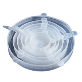 Conjunto 6 Tampas De Silicone Conjunto 6 Tampas De Silicone