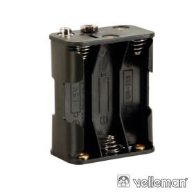 Suporte P/ 6 Pilhas Aa C/ Terminais Clip Velleman