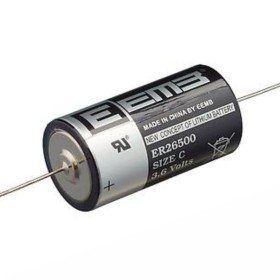 Pilha Li-Socl2 Lr14/C Er26500 Terminais C/ Fios 3.6V 9000Ma