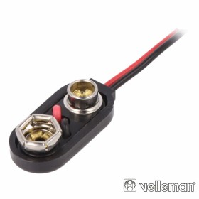 Suporte P/ 1 Pilha De 9V C/ Fios Velleman