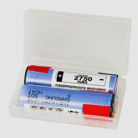 Bateria Lítio 18650 3.7V 2750Ma C/ Patilhas Pack 2Un Samsung