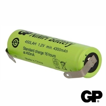 Bateria Ni-Mh 18670 1.2V 4300Ma C/ Patilhas Recarregável Gp