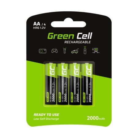 Pilha Recarregável Aa 1.2V 2000Ma 4X Blister Green Cell