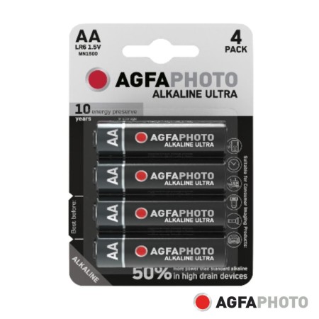 Pilha Alcalina Lr6/Aa 1.5V 4X Blister Ultra Agfaphoto