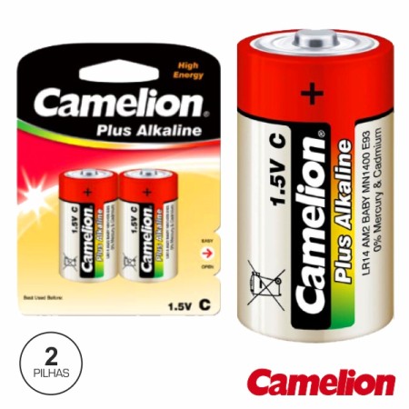 Pilha Alcalina Lr14/C 1.5V 2X Blister Camelion