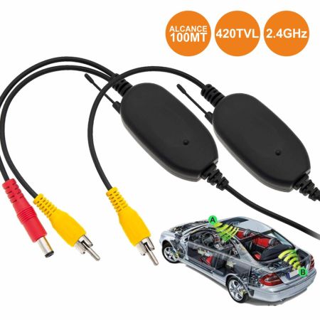 Transmissor De Imagem Analógica P/ Automóvel 100M 420Tvl