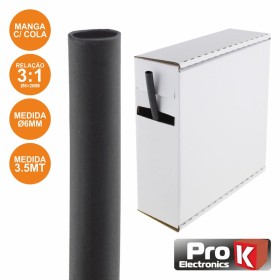 Tubo Manga Termoretráctil C/ Cola 6.0Mm 3.5M Preto Prok Tubo Manga Termoretráctil C/ Cola 6.0Mm 3.5M Preto Prok