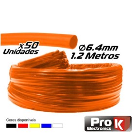 Tubo Manga Termoretráctil 6.4Mm 1.2M 50X Vermelho Prok