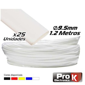 Tubo Manga Termoretráctil 9.5Mm 1.2M 25X Branco Prok