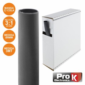Tubo Manga Termoretráctil C/ Cola 9.0Mm 3M Preto Prok Tubo Manga Termoretráctil C/ Cola 9.0Mm 3M Preto Prok