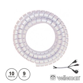 Protector De Cabo Espiral Branco Transp. 10M Ø 9Mm Velleman