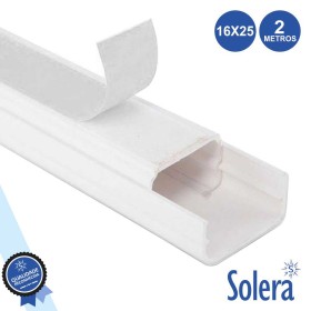 Calha Técnica Pvc C/ Adesivo 16X25Mm 308Mm² 2M Solera