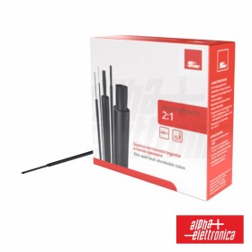 Tubo Manga Termoretráctil Ø19Mm 5M Preto Alpha