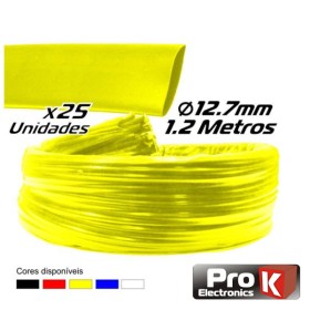 Tubo Manga Termoretráctil 12.7Mm 1.2M 25X Amarelo Prok
