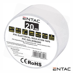 Fita Isoladora Branco 20M 0.13X50Mm Entac
