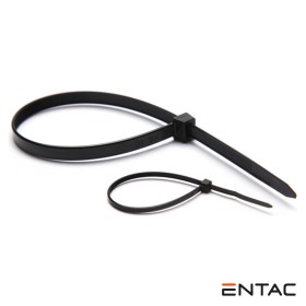 Conjunto 50 Braçadeiras Nylon 2.5X200Mm Preto Entac