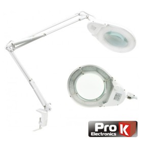 Candeeiro C/ Lupa Bancada 5 Dioptrias 80 Leds 7W Prok