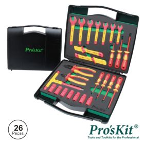 Mala Ferramentas Profissional 26 Peças Alta Tensão Proskit